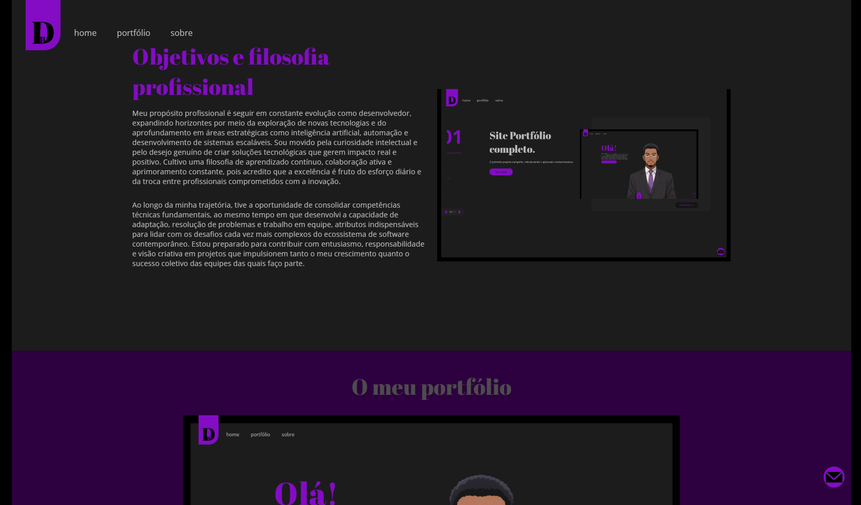 Tela do site 01 Tela do site 01